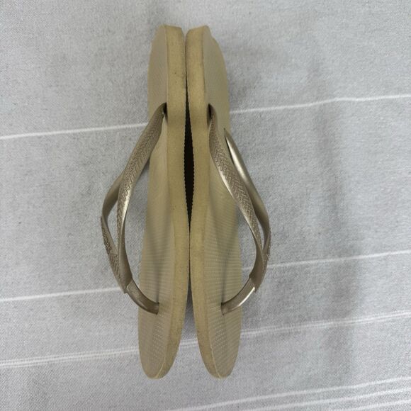 Women’s Havaianas Slim Flip Flops Thong Sandals Sand Gray Light Golden 7/8 - Picture 7 of 9